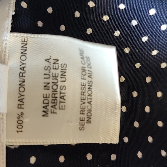 Tablets Petites Vintage Navy Blue Polka Dot Button Down Romper Size 16 - Picture 4 of 5